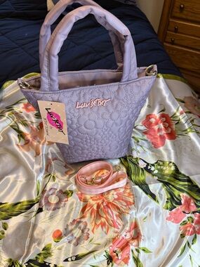 Betsey Johnson “Luv Betsey” Quilted Floral Mini Tote Crossbody – NWT